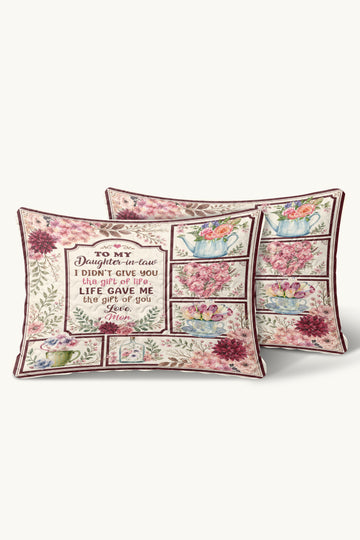 Daughter In Law Beautiful Flower Pillow