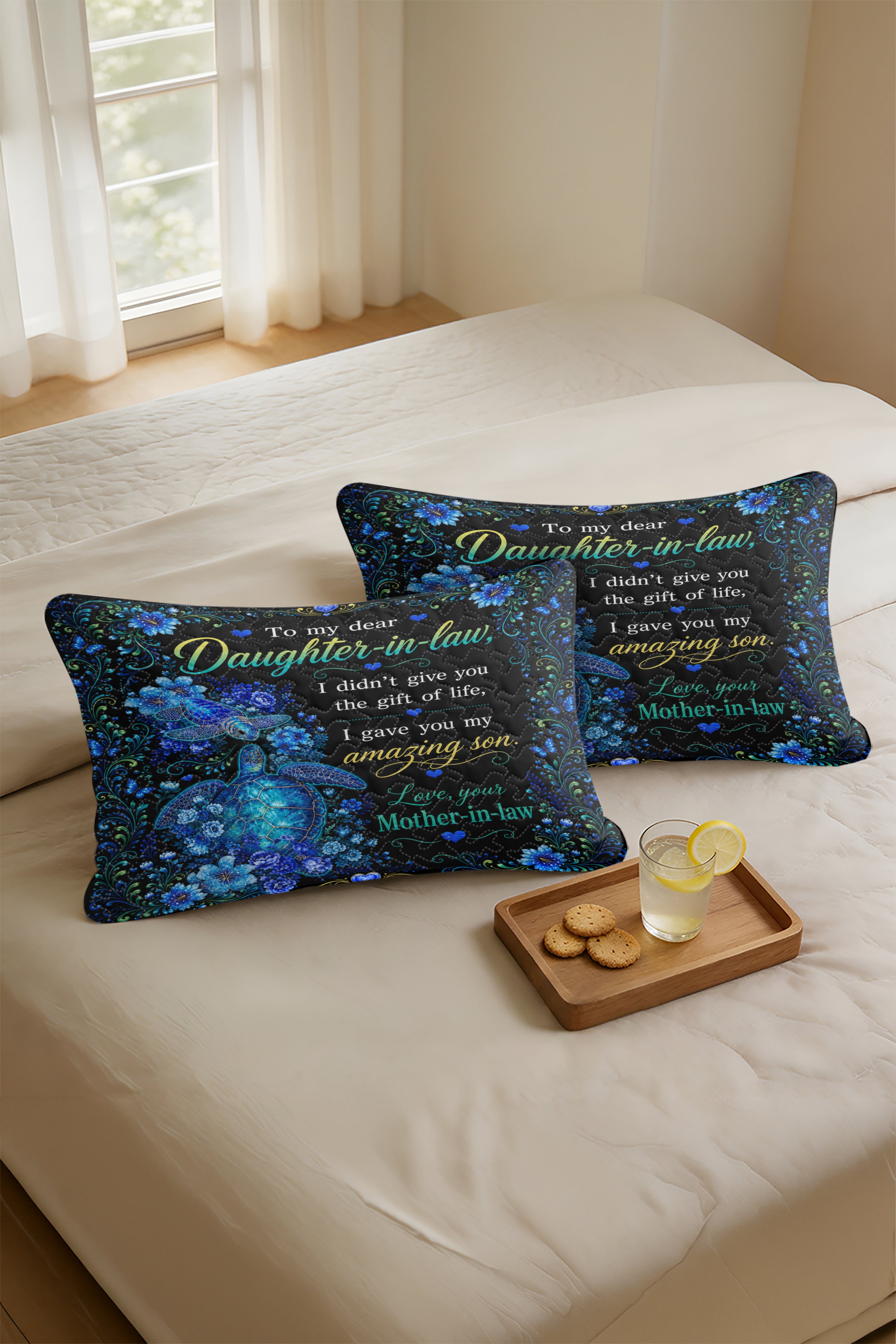 Daughter In Law Thank You Sea Turtle Funny Pillow