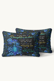 Daughter In Law Thank You Sea Turtle Funny Quilt Pillow