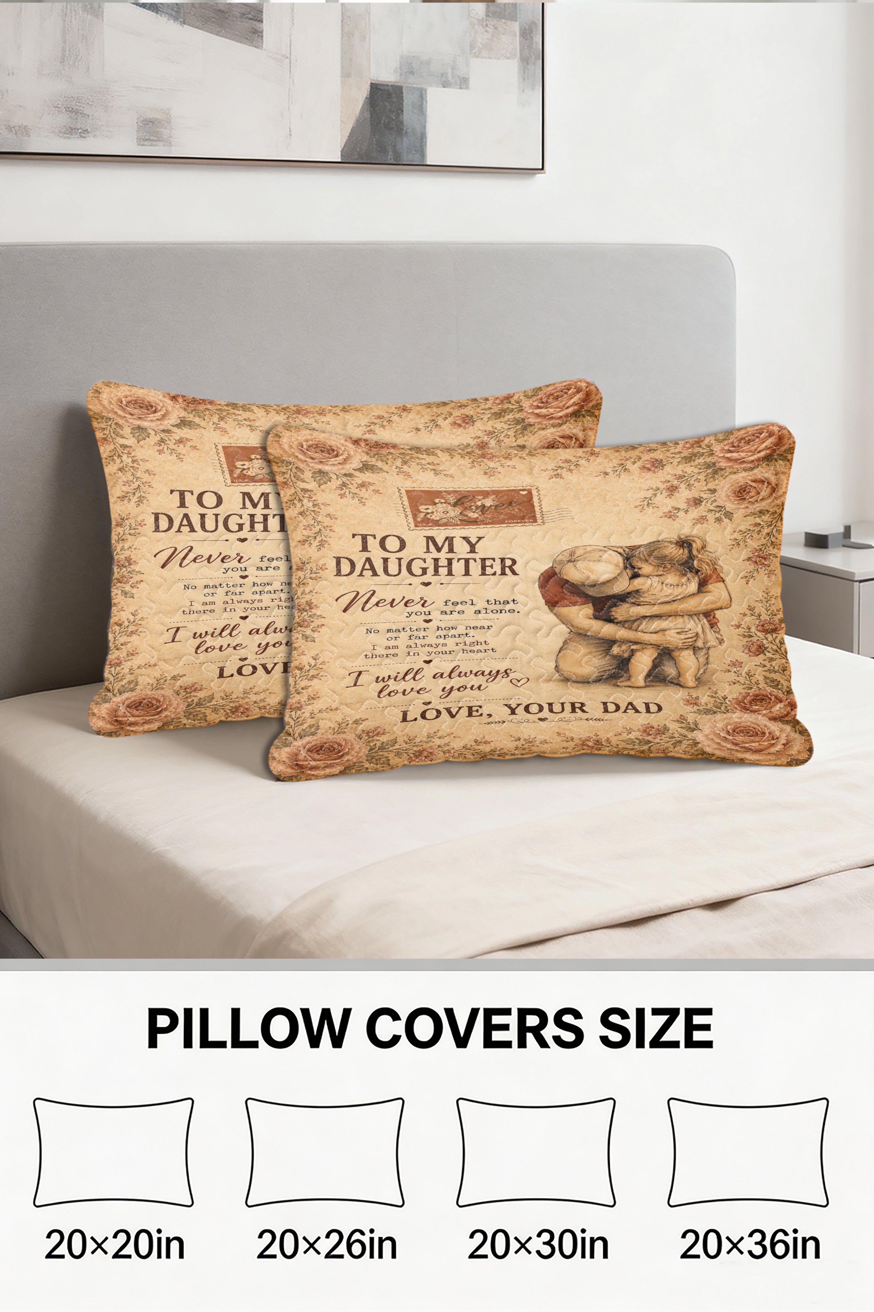 Daughter Life Gave Me Gift Of You Dad Pillow
