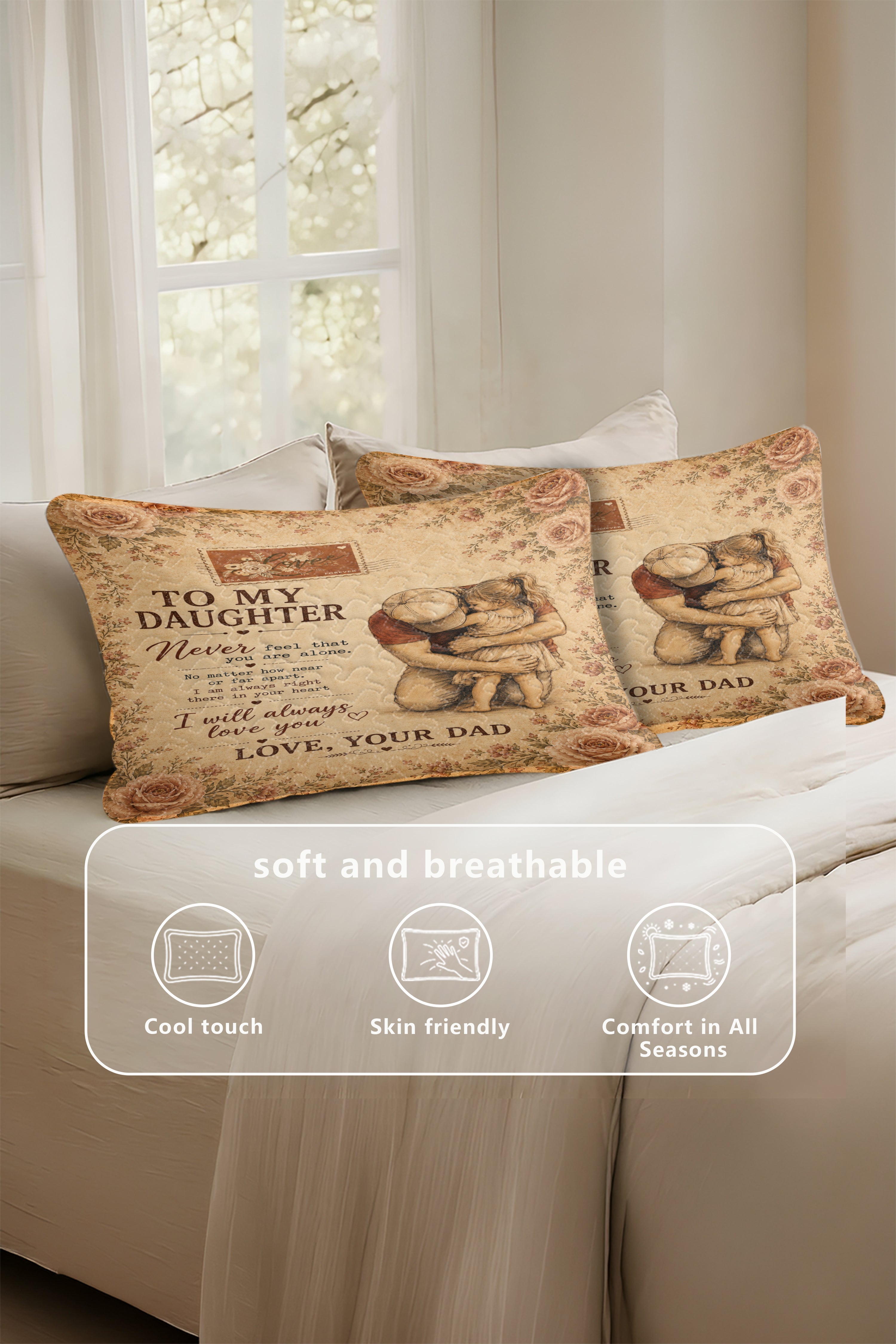 Daughter Life Gave Me Gift Of You Dad Pillow