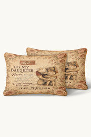 Daughter Life Gave Me Gift Of You Dad Quilt Pillow