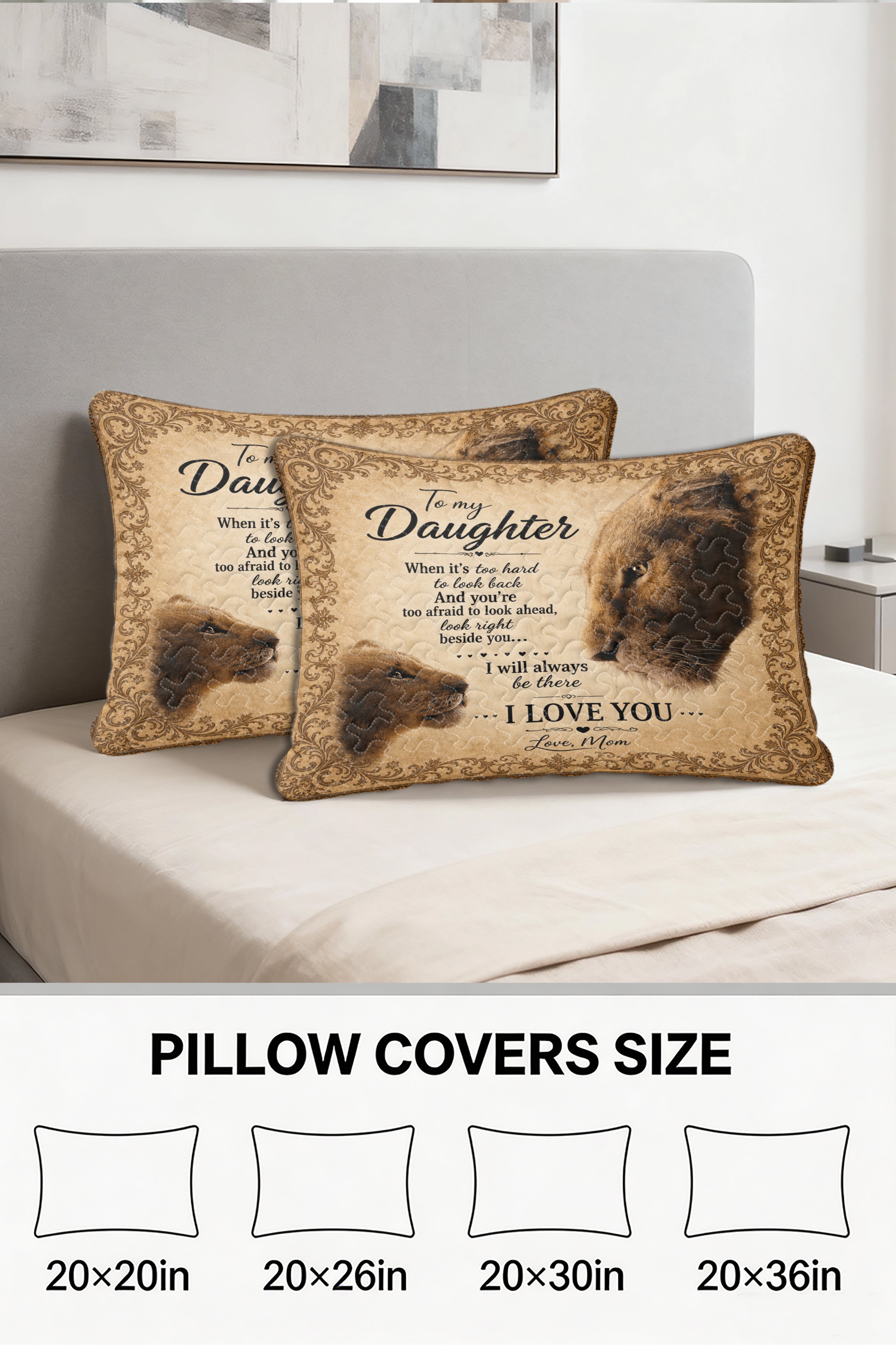 Daughter Lion Mom Pillow