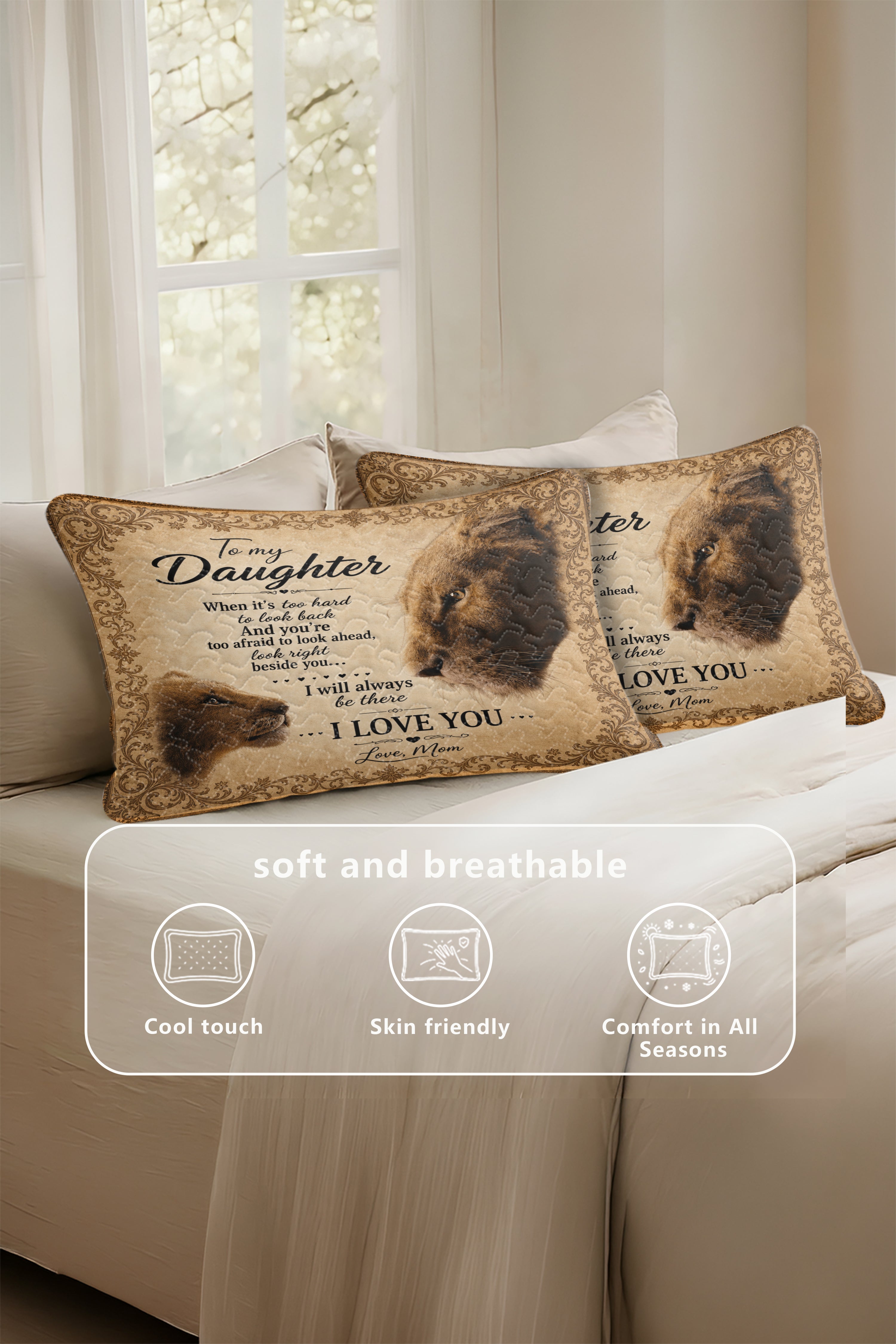 Daughter Lion Mom Pillow