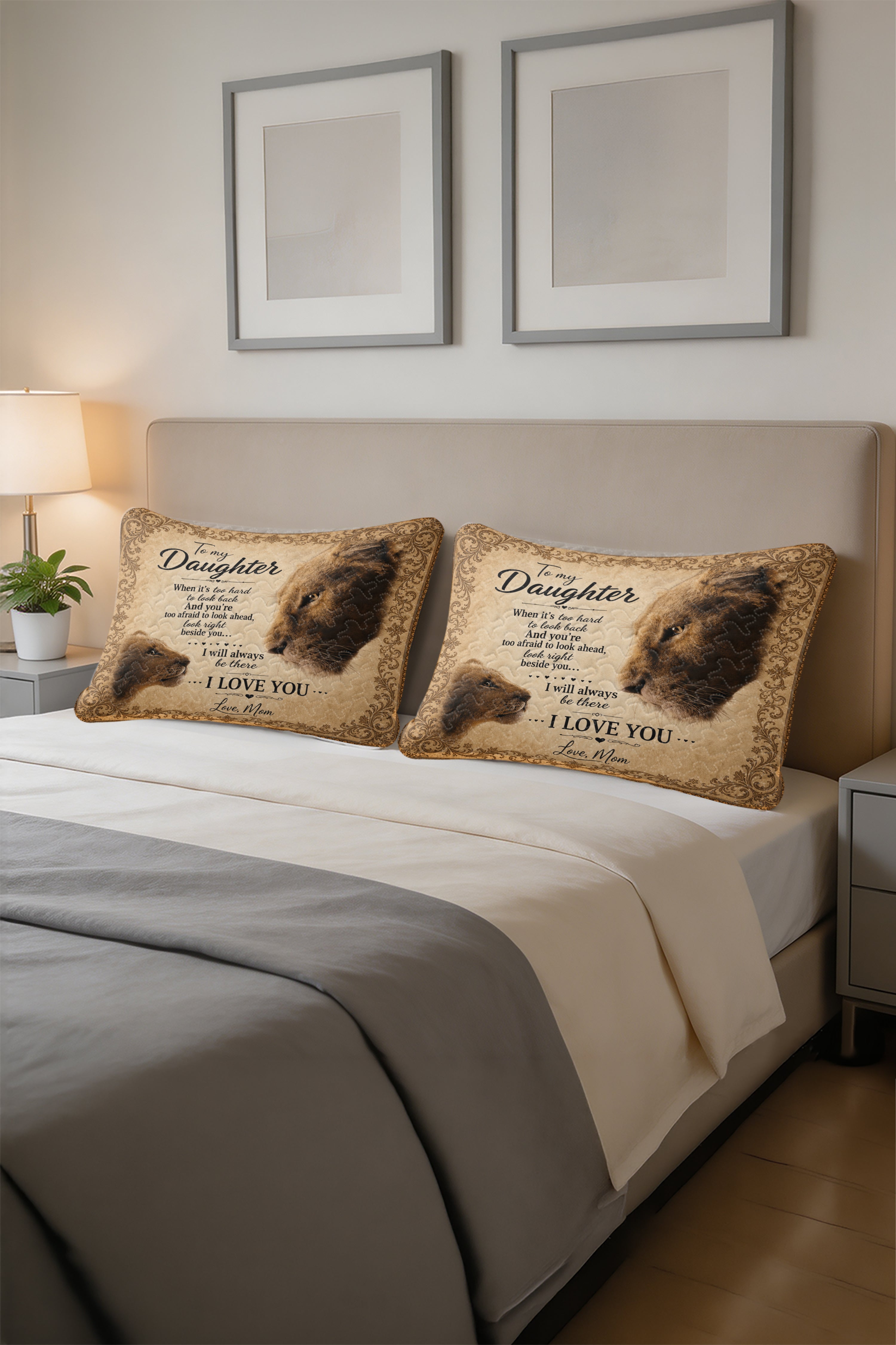 Daughter Lion Mom Pillow