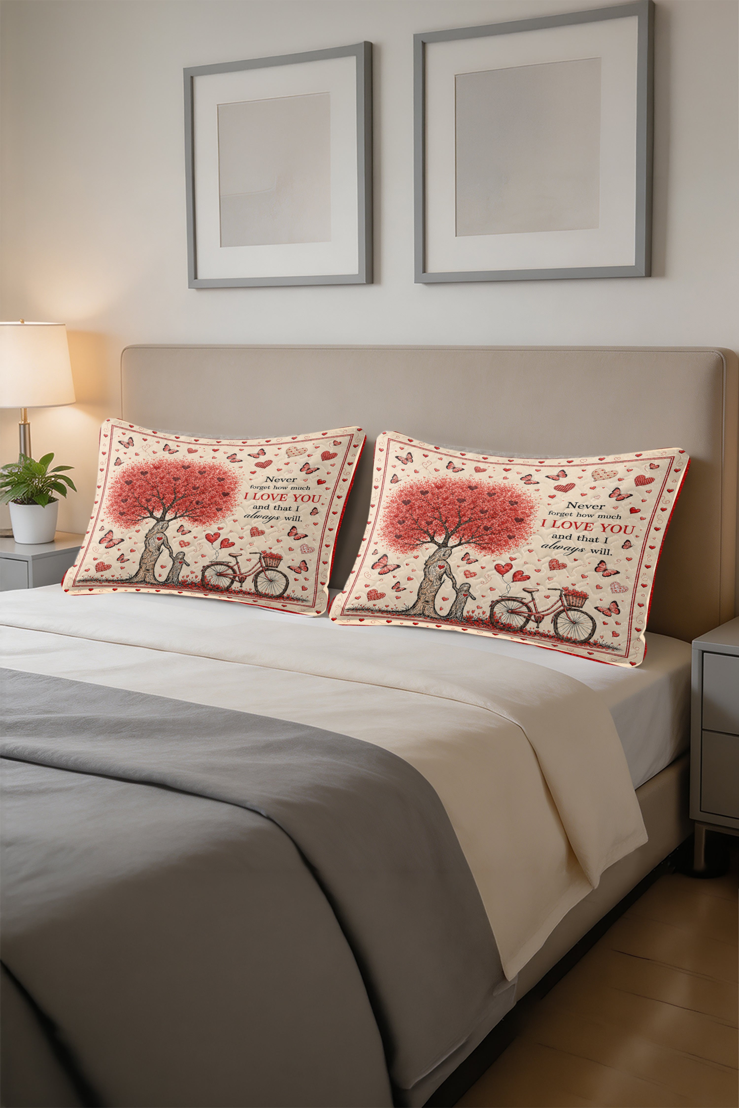 Daughter Personalized Red Heart Tree Pillow