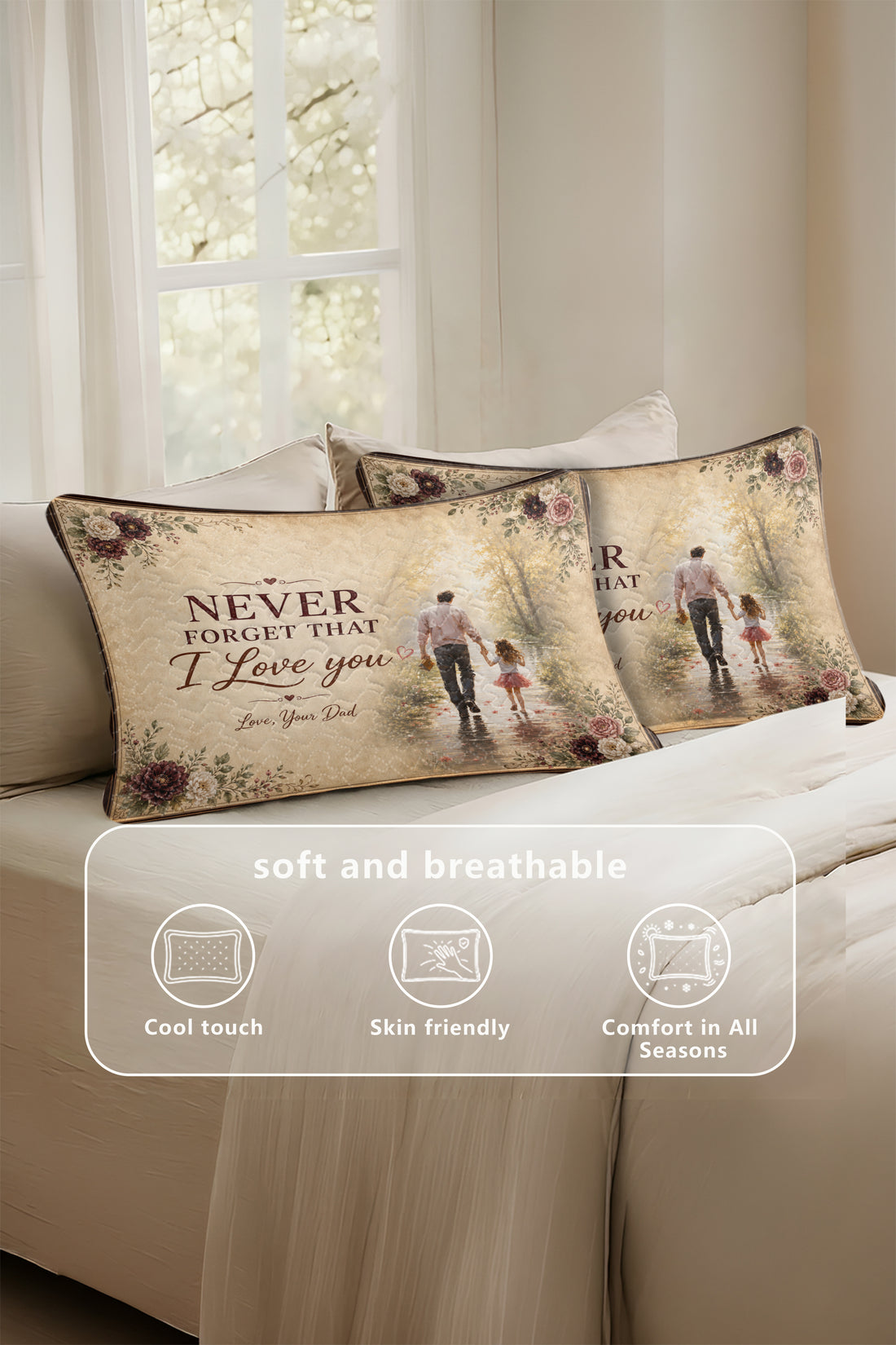 Daughter See Yourself Through My Eyes Dad Pillow
