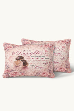 Daughter Straighten Crown Pink Floral Pillow