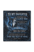 Daughter This Old Wolf Always Have Your Back Dad Blanket