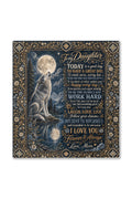 Daughter Wolf Moon Today Is A Good Day Blanket