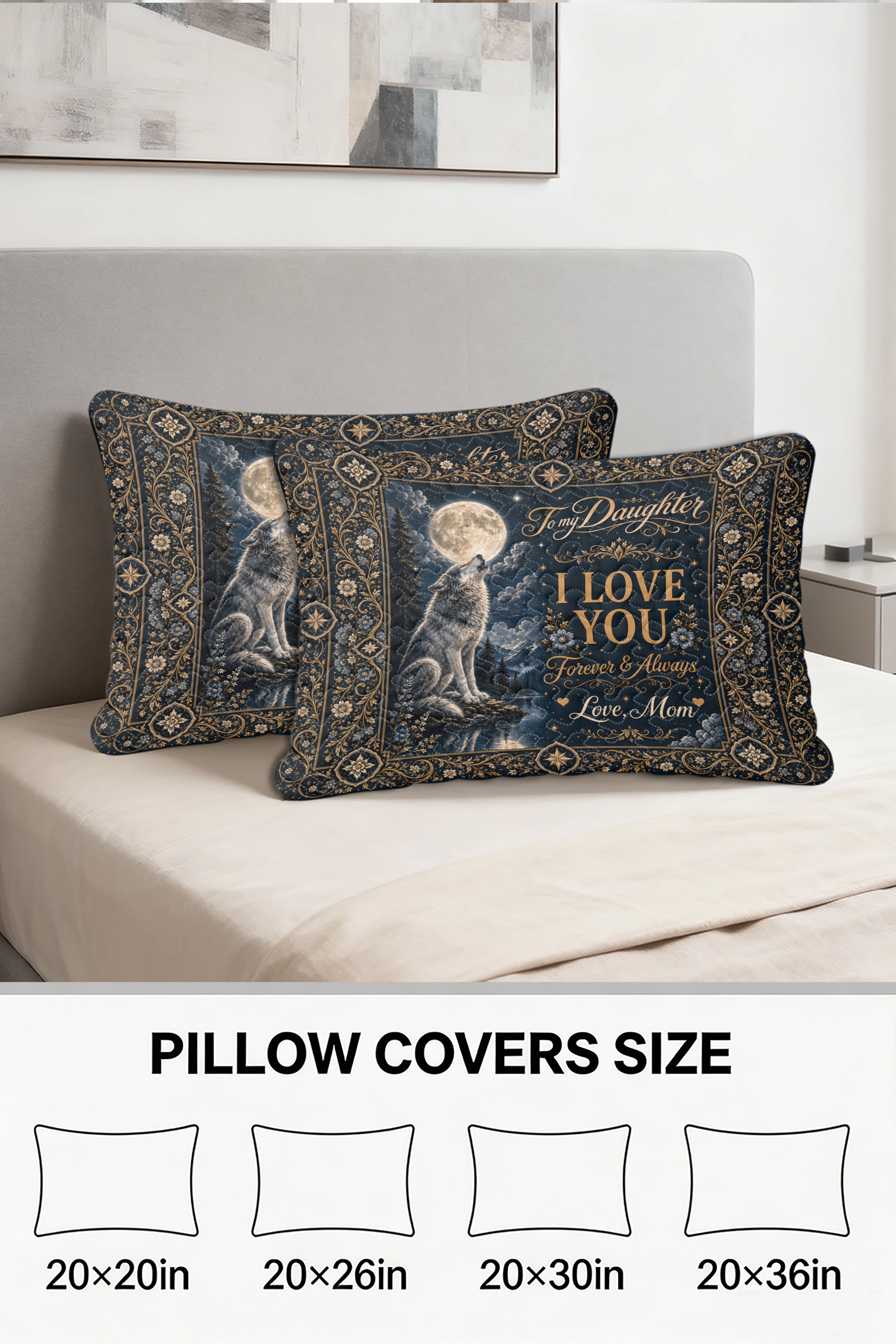 Daughter Wolf Moon Today Is A Good Day Pillow