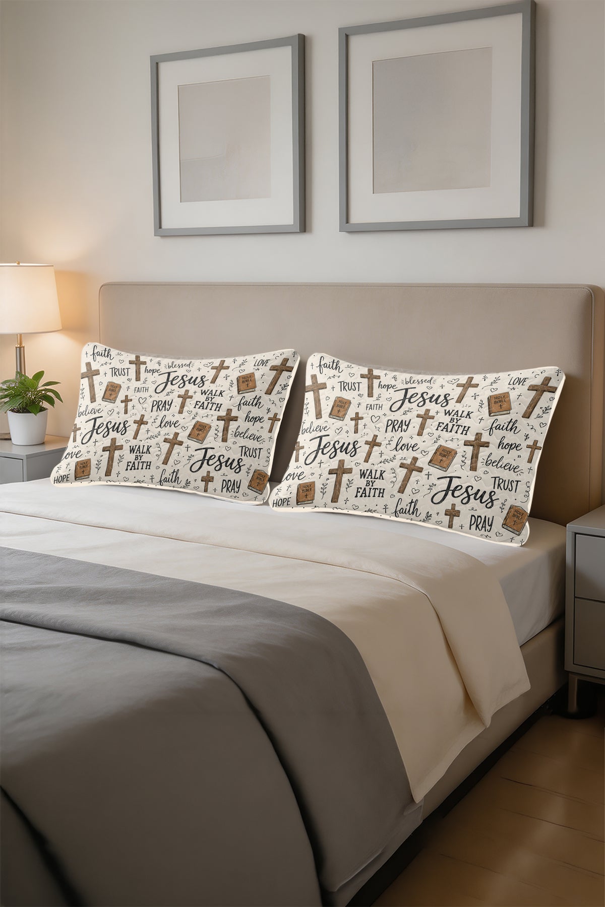 Faith Hope Love Christian Quilted Pillows