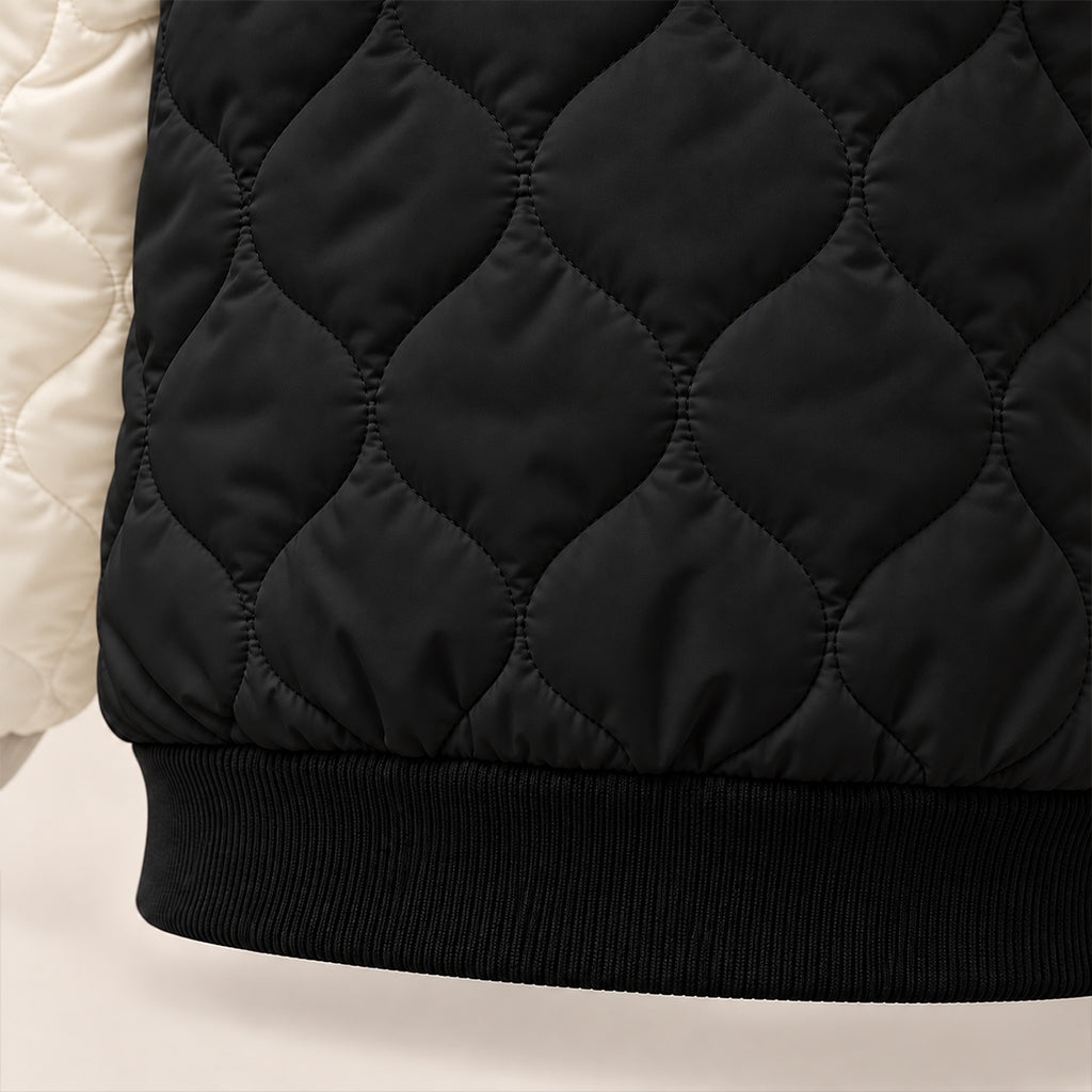 Faith Over Fear John 1427 Varsity Quilted Bomber Jacket – view 9