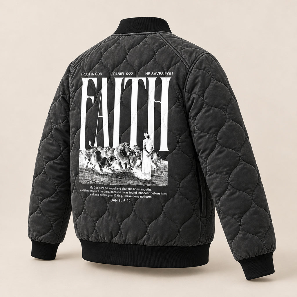 Daniel In The Lions Den Quilted Bomber Jacket – view 6