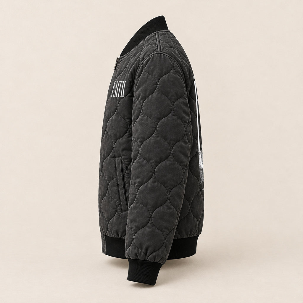 Daniel In The Lions Den Quilted Bomber Jacket