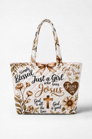 Girl of God Quilted Tote Bag