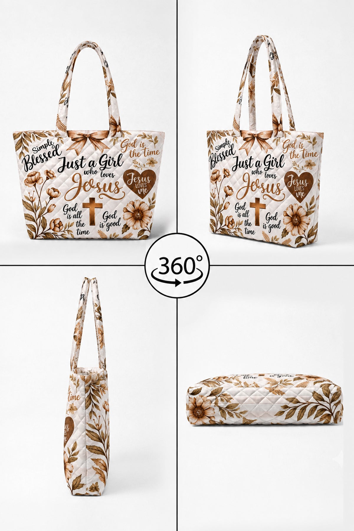 Girl of God Quilted Tote Bag