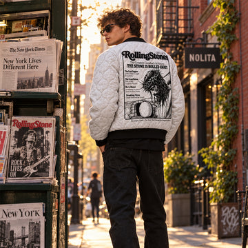 He Is Risen Empty Tomb Quilted Bomber Jacket