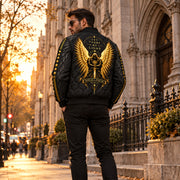 Here Am I Send Me Veteran Quilted Bomber Jacket
