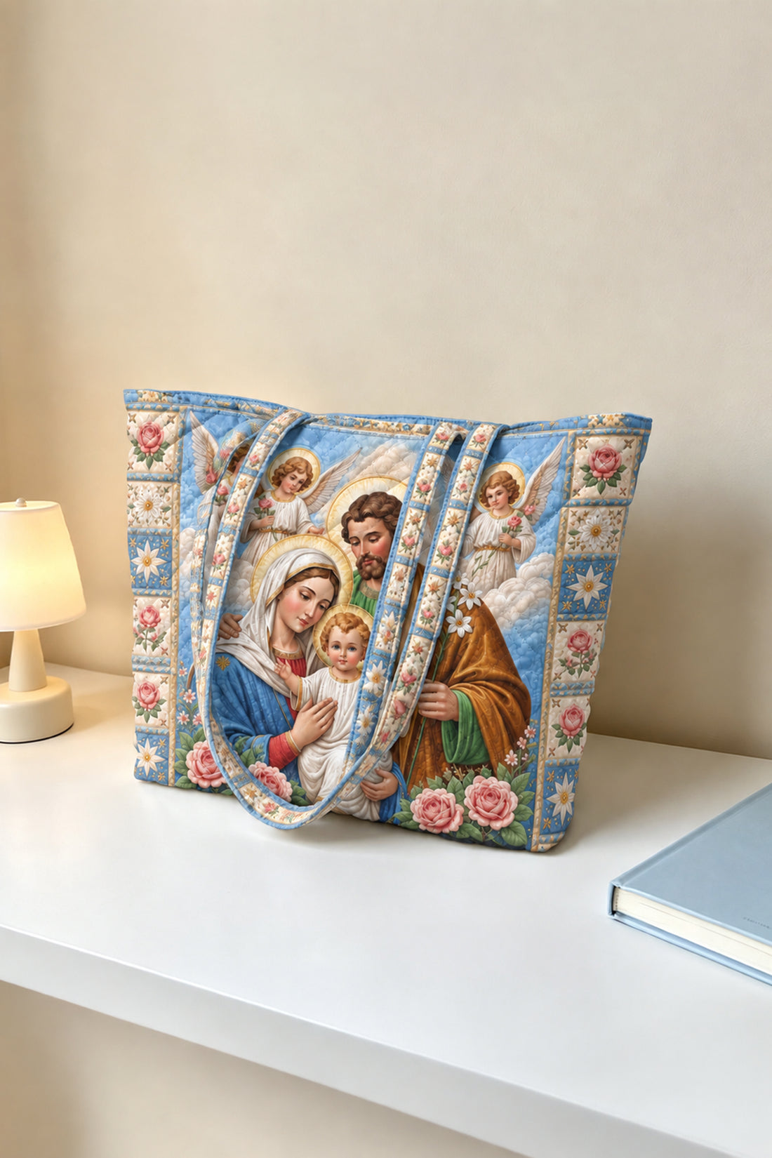 Holy Family Quilted Tote Bag