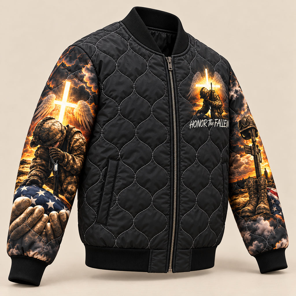 Honor the Fallen Military Quilted Jacket