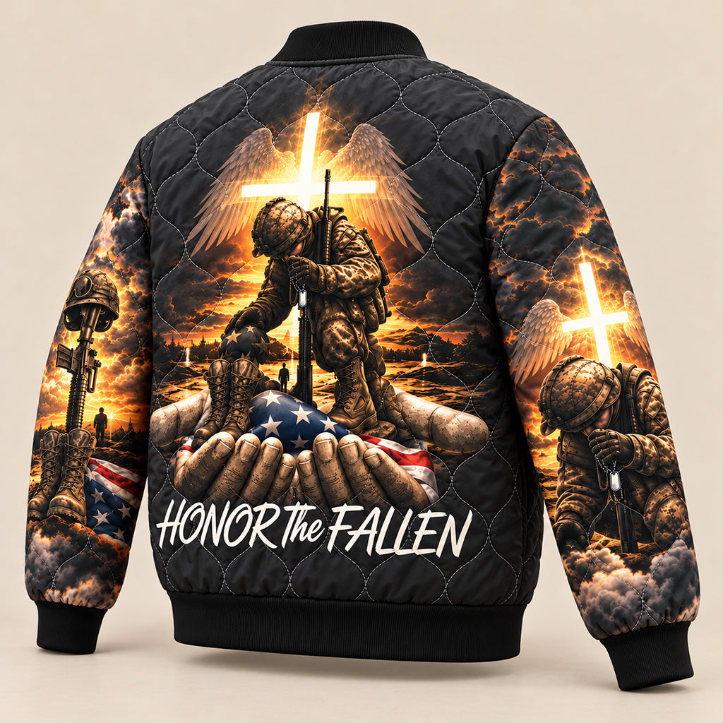 Honor the Fallen Military Quilted Jacket