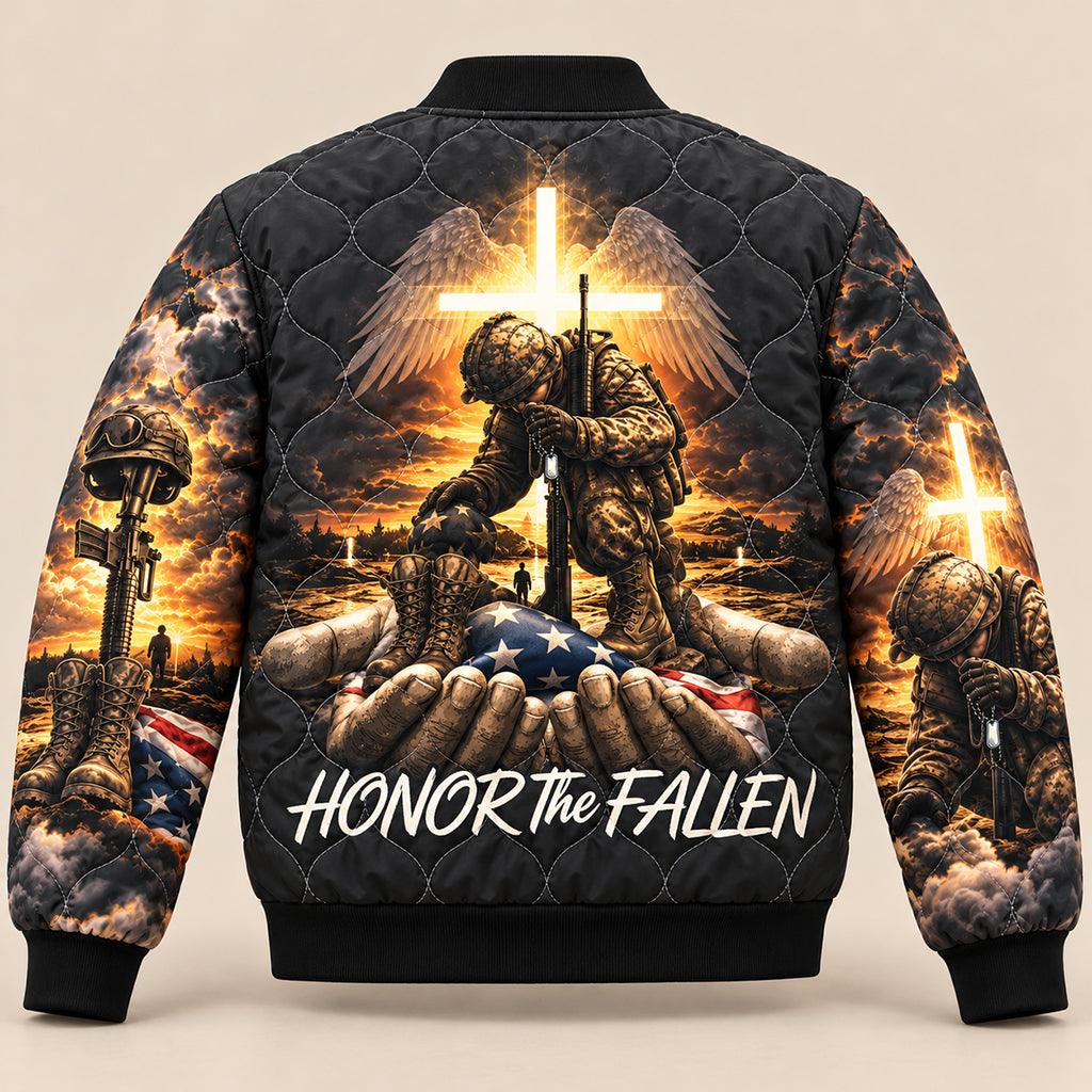 Honor the Fallen Military Quilted Jacket