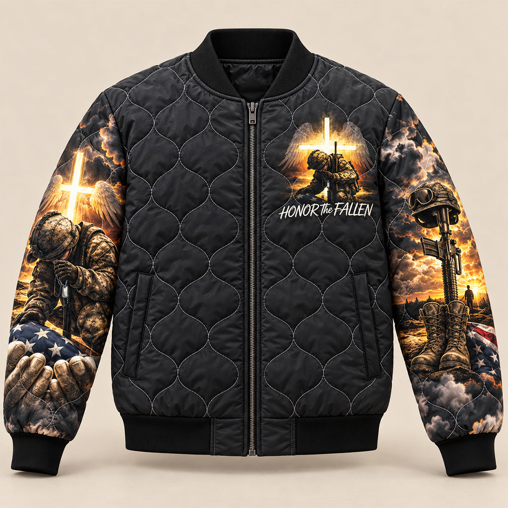 Honor the Fallen Military Quilted Jacket