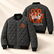 Jeremiah 29 11 Royal Crown Quilted Bomber Jacket
