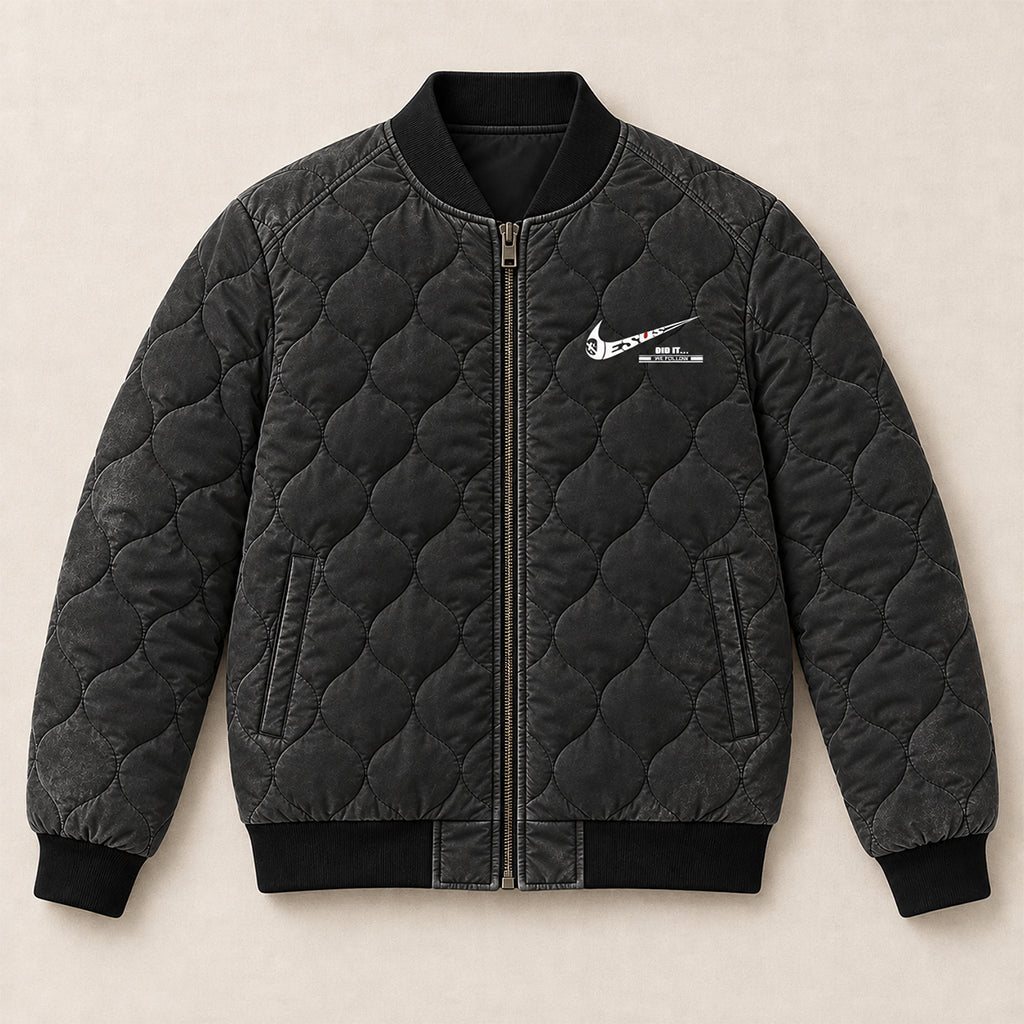 Jesus Did it Quilted Bomber Jacket – view 4