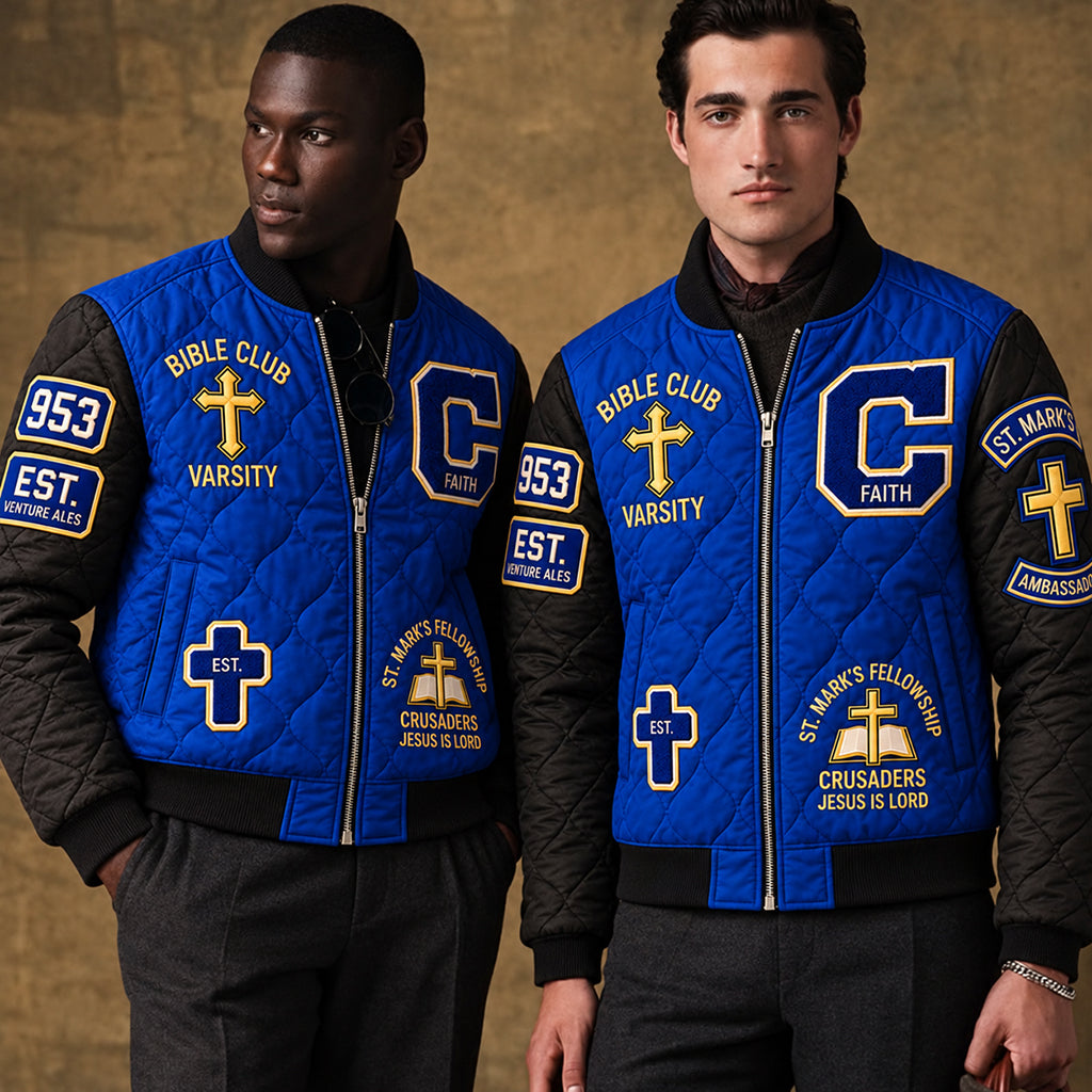 Jesus Is Lord Quilted Bomber Jacket – view 3