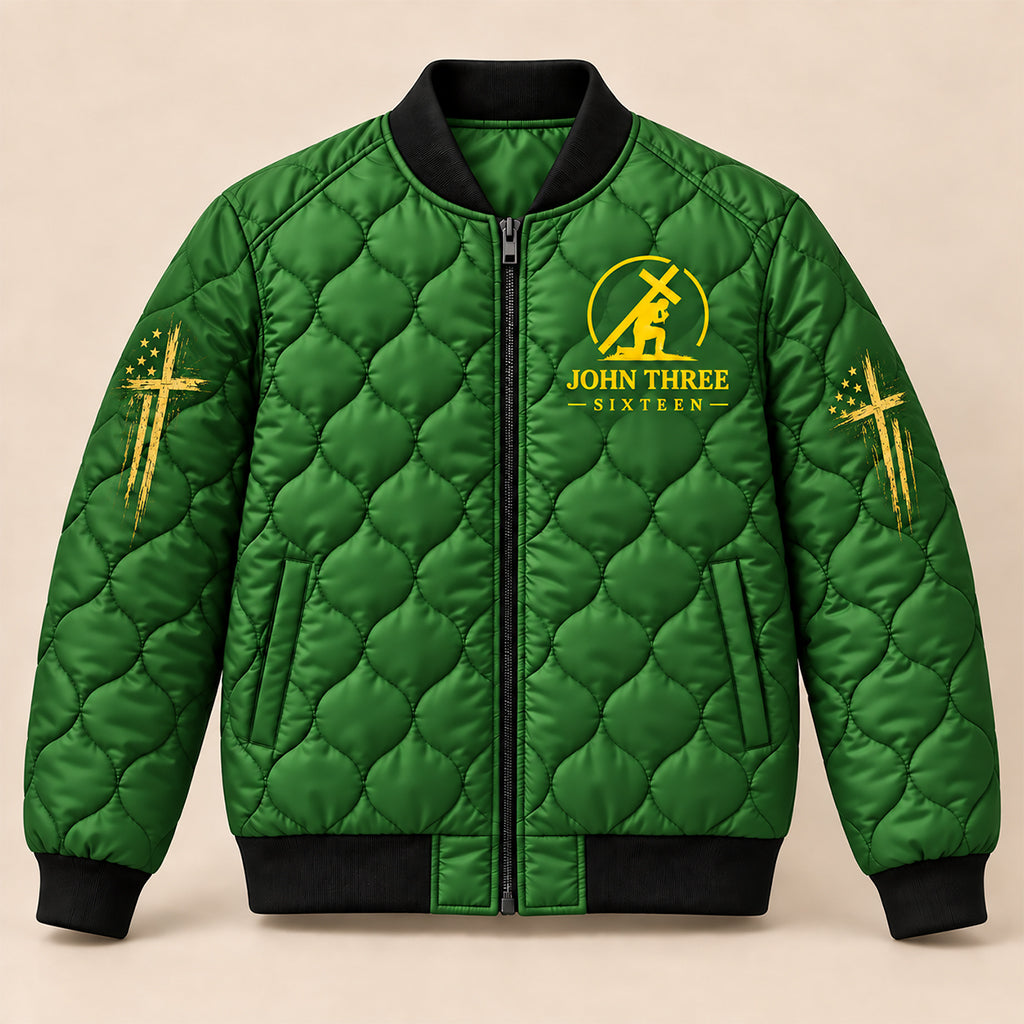 John Three Quilted Bomber Jacket