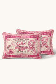 Kicked Breast Cancers Butt Rosie Riveter Quilt Pillow