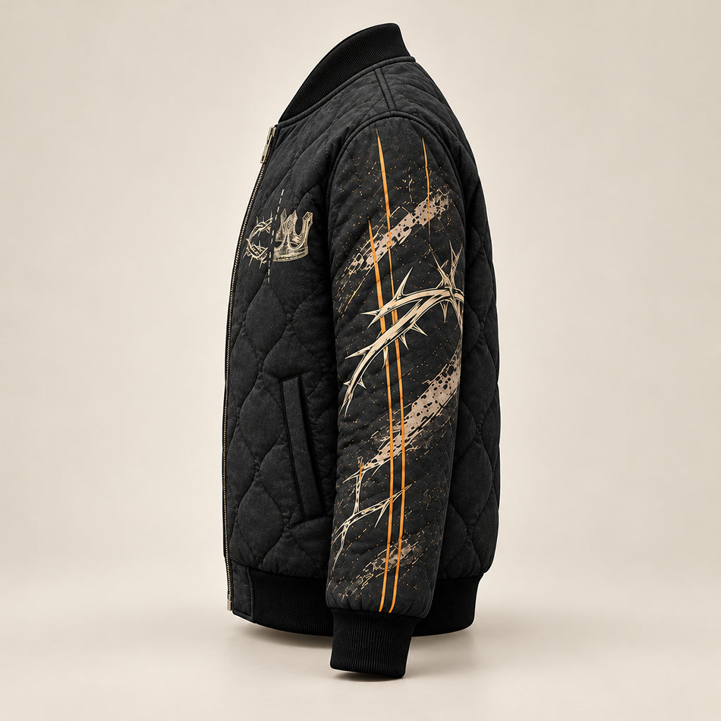 King of Glory Quilted Bomber Jacket – view 7
