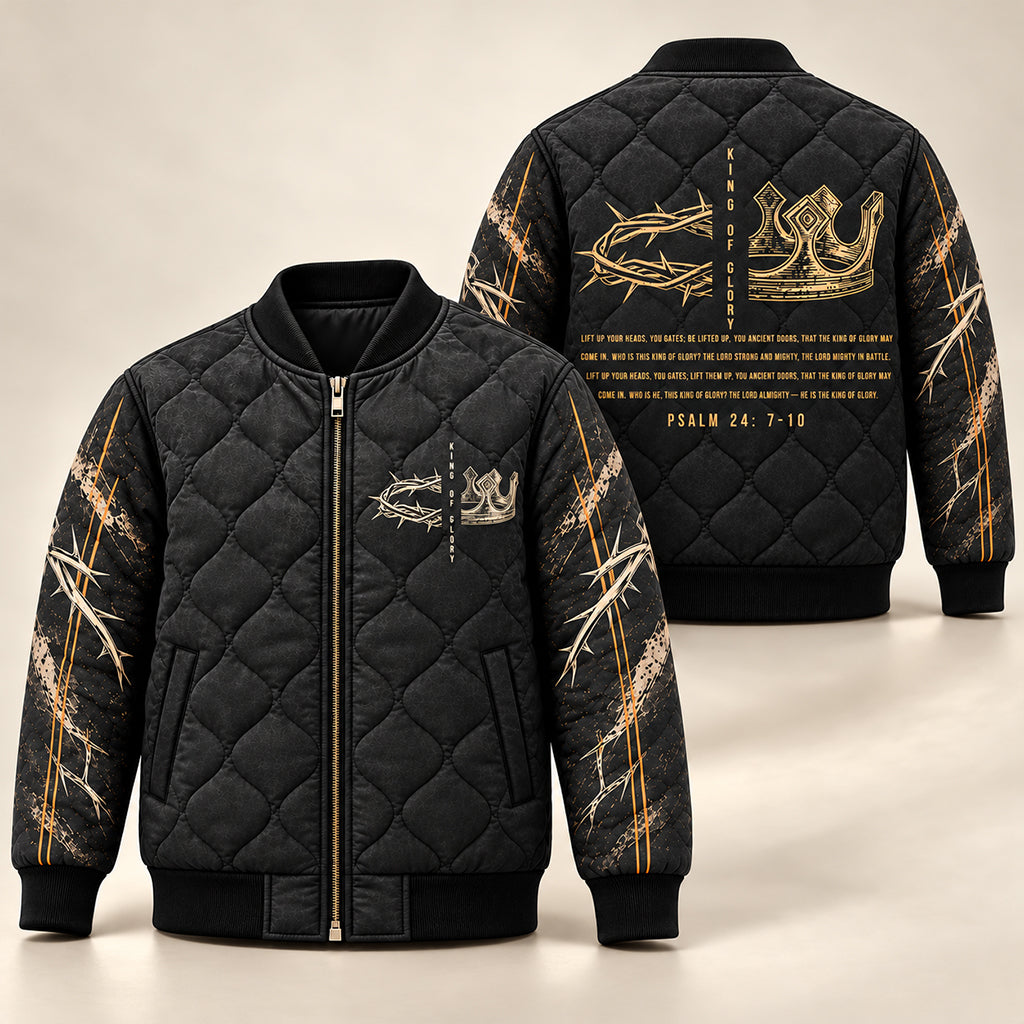 King of Glory Quilted Bomber Jacket – view 2
