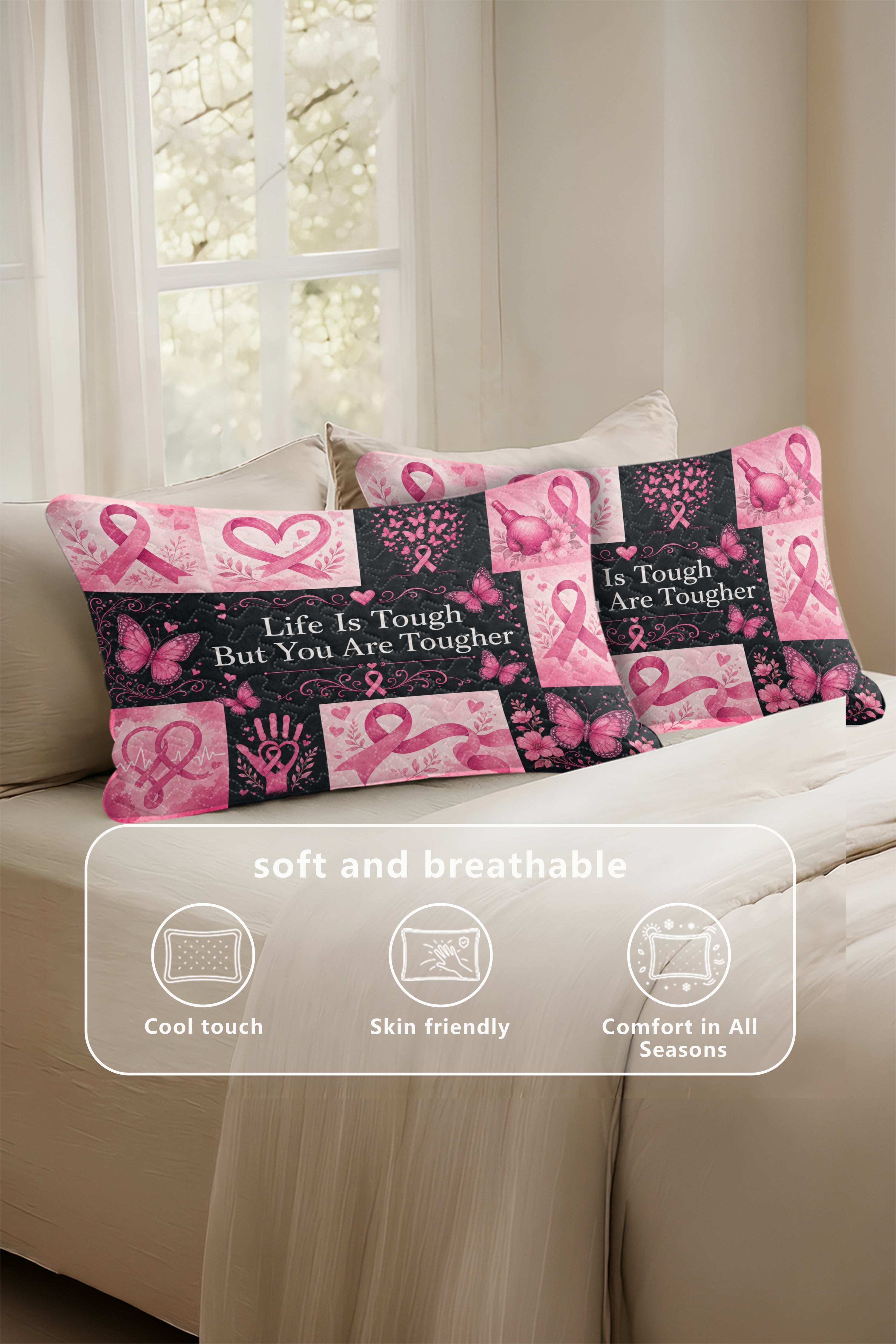 Life Is Tough You Are Tougher Warrior Quilt Pillows