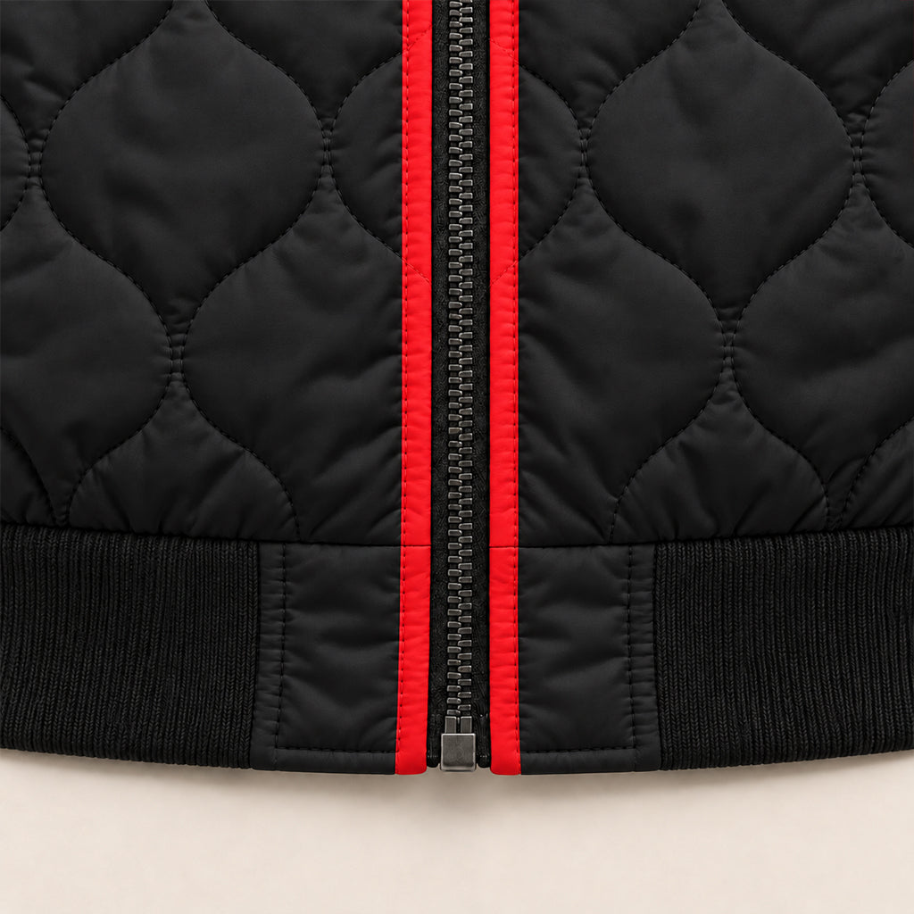 Lion Of Judah Red Cross Quilted Bomber Jacket – view 8