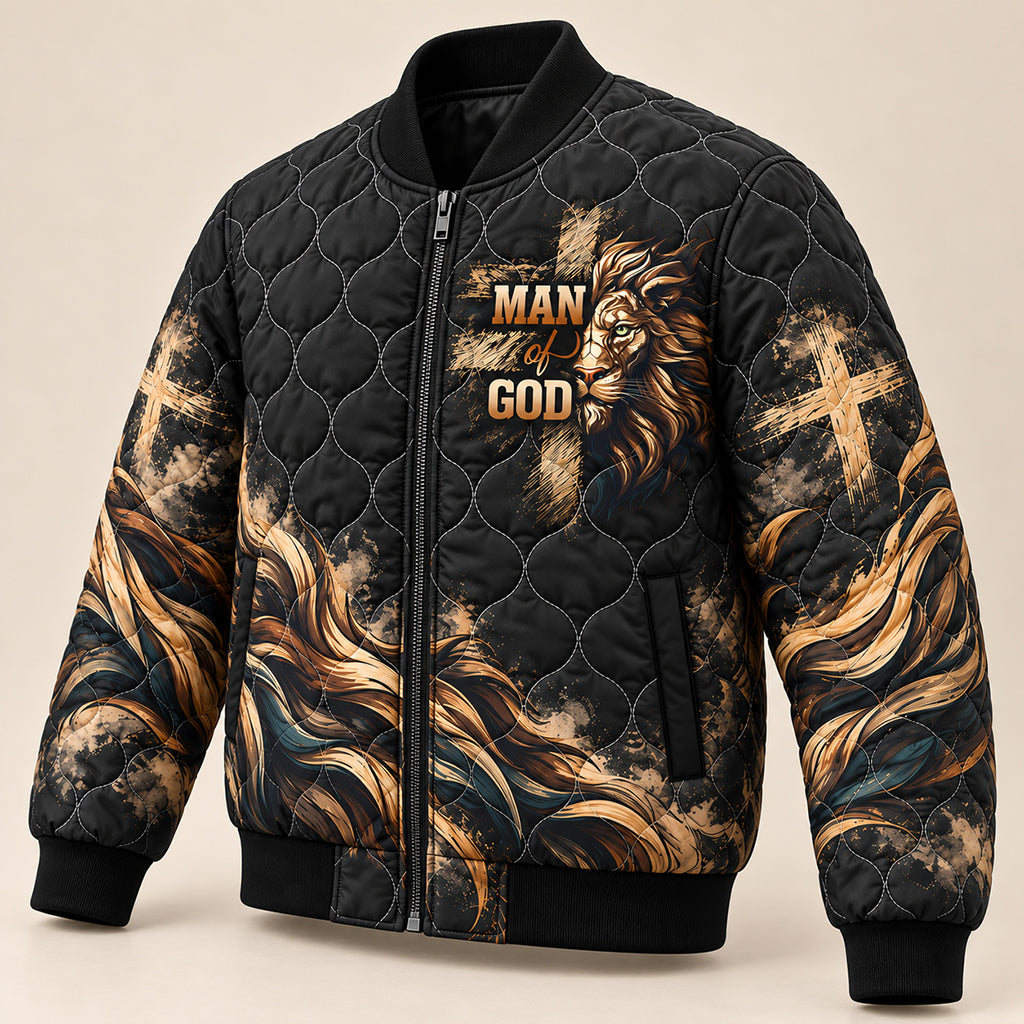 Man of God Lion Quilted Jacket