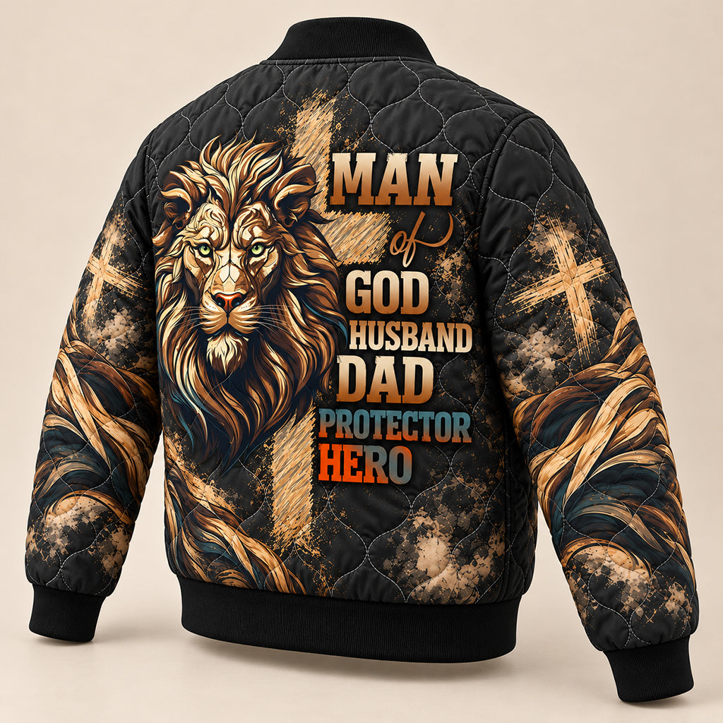 Man of God Lion Quilted Jacket