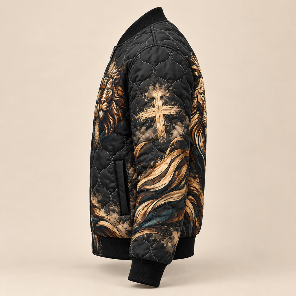 Man of God Lion Quilted Jacket