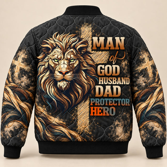 Man of God Lion Quilted Jacket