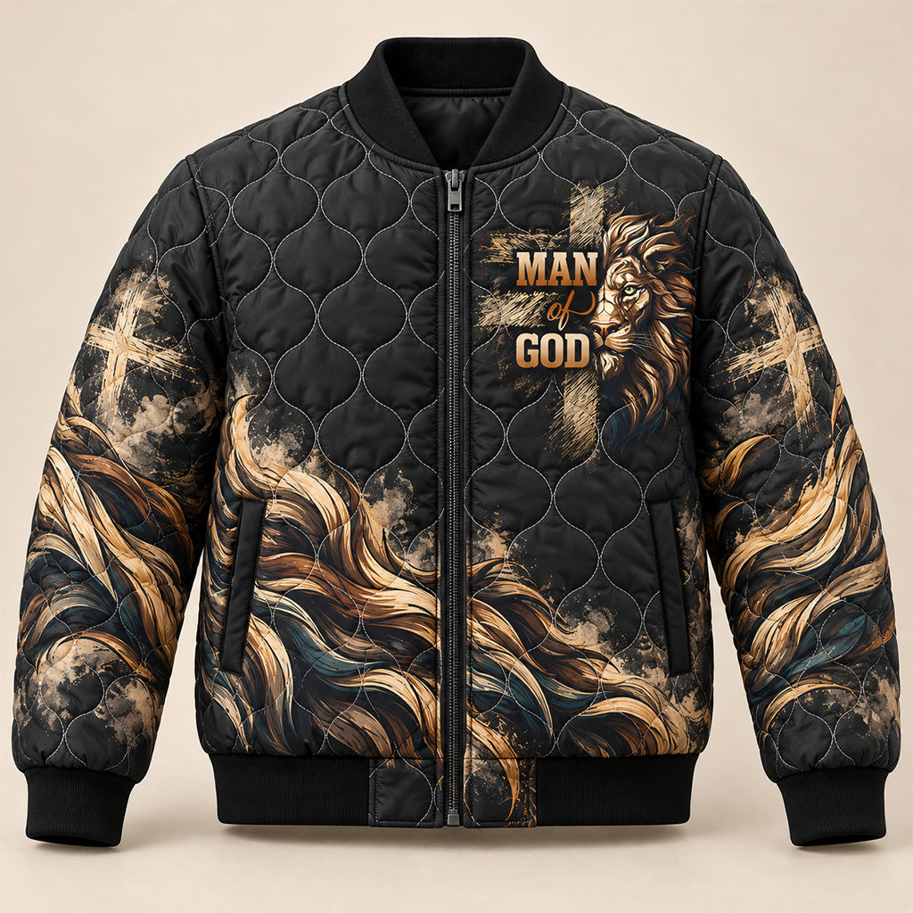 Man of God Lion Quilted Jacket – view 5