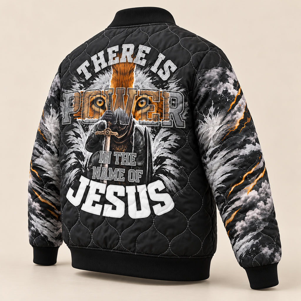 Power in Jesus Christian Quilted Jacket – view 4