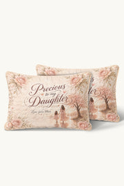 Precious Daughter Beautiful Baby Girl Mom Sunset Quilt Pillow