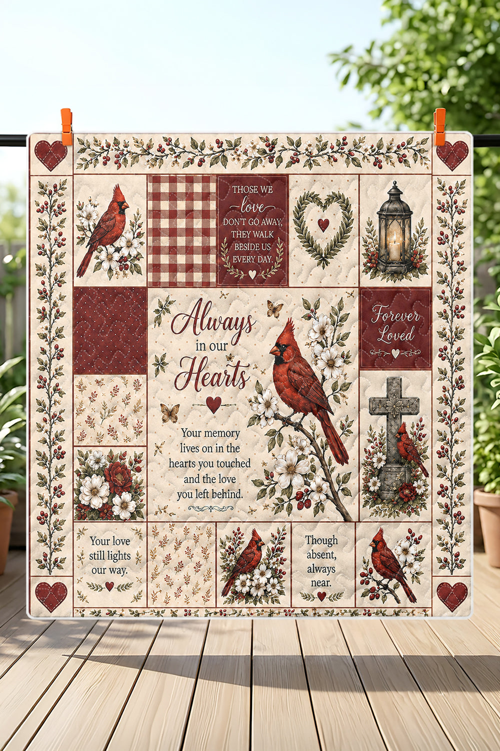 Red Cardinal Memorial Blanket