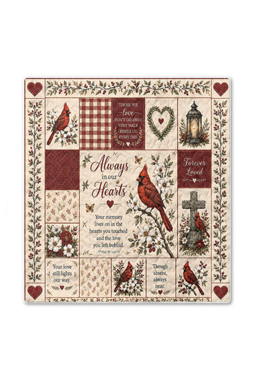Red Cardinal Memorial Blanket