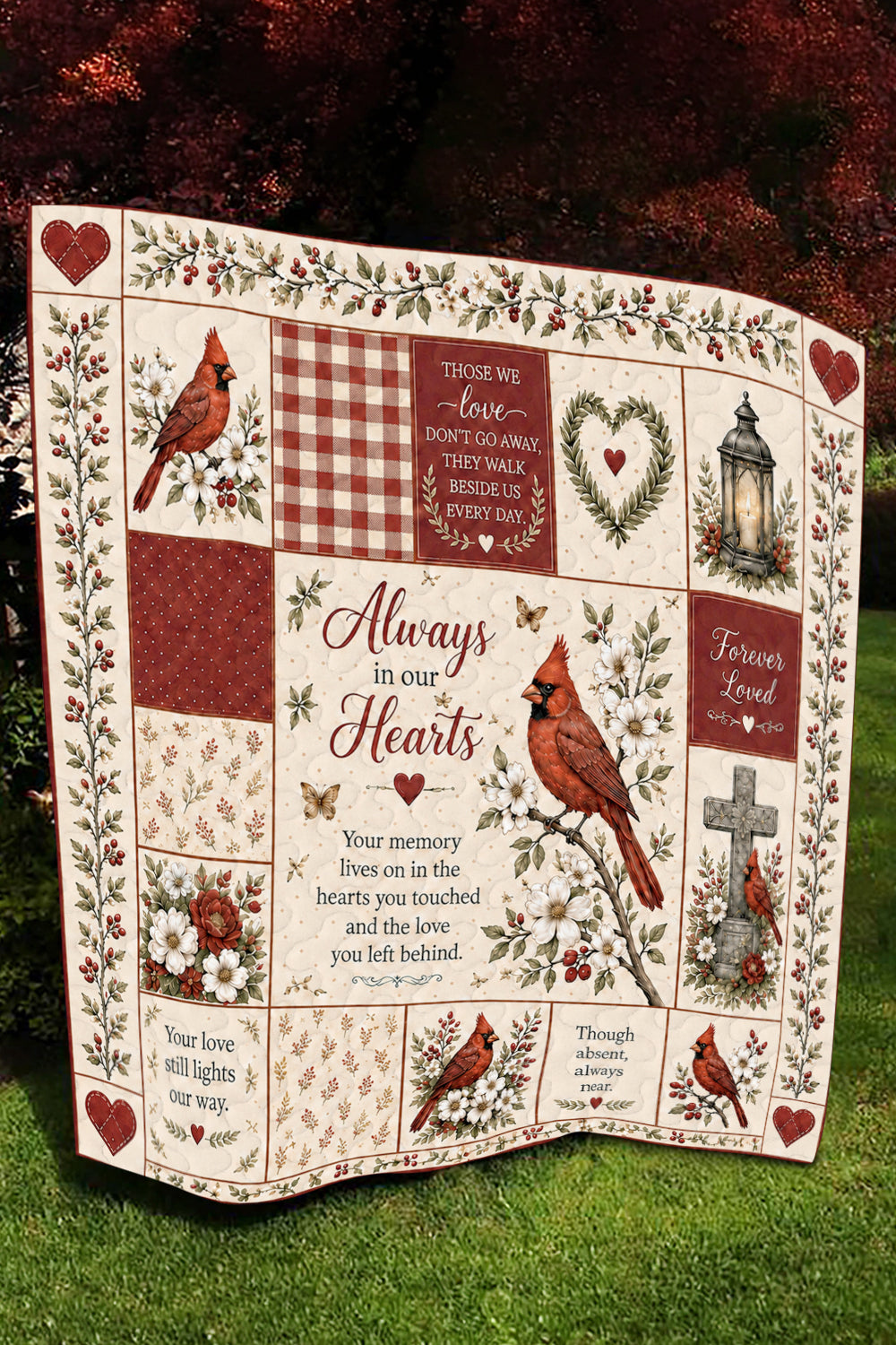Red Cardinal Memorial Blanket