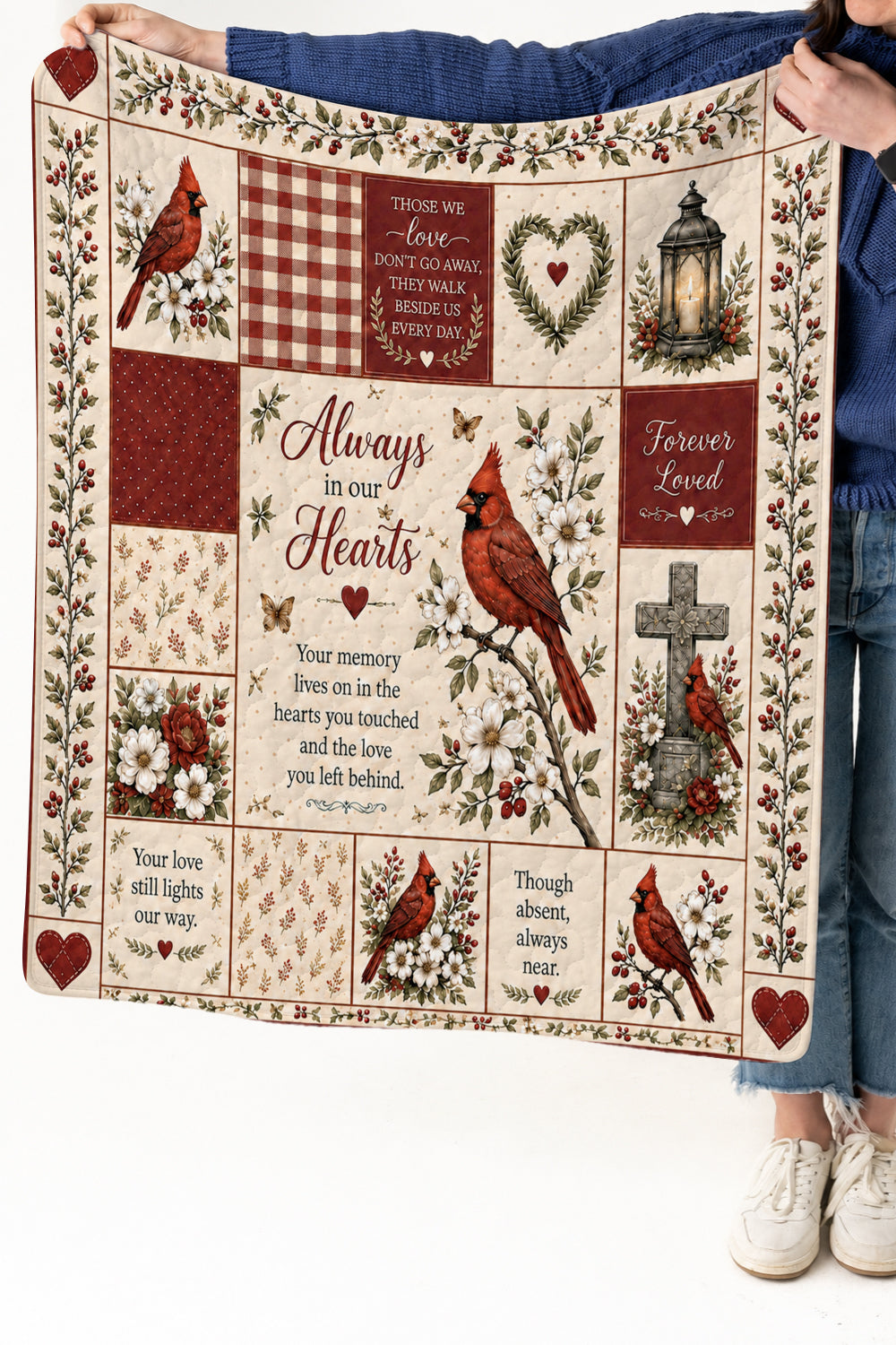 Red Cardinal Memorial Blanket