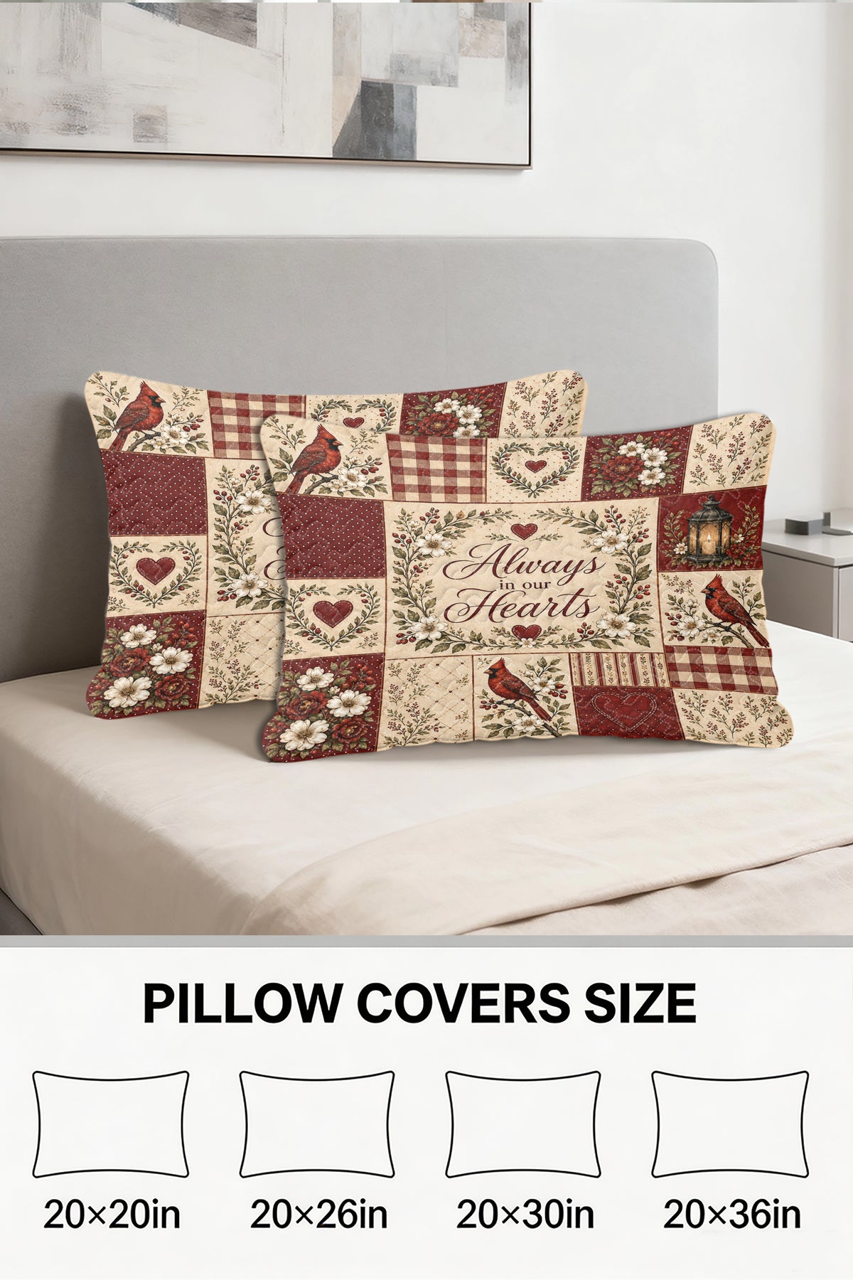 Red Cardinal Memorial Pillows