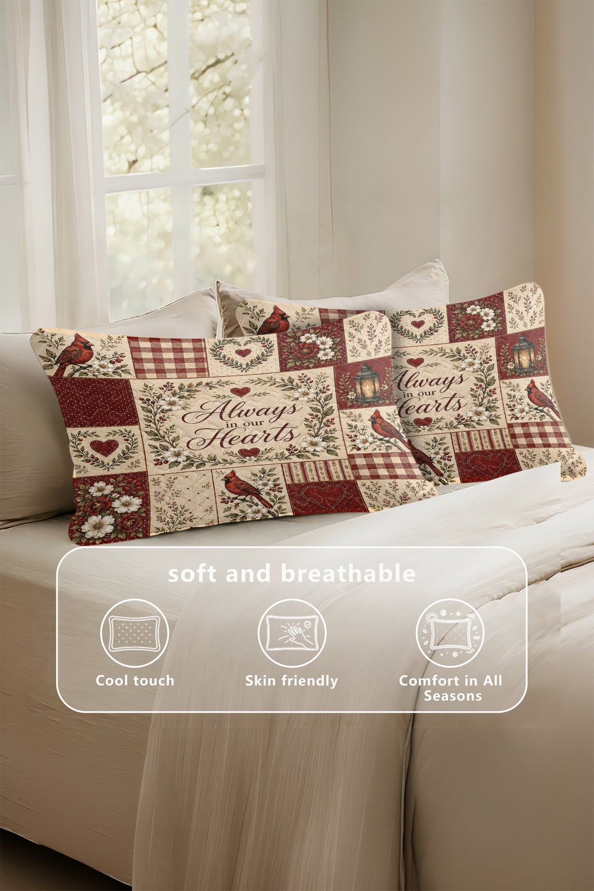 Red Cardinal Memorial Pillows